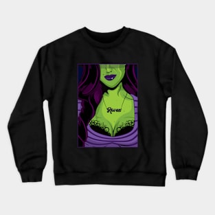 Halloween Witch Pop Art Girl Crewneck Sweatshirt